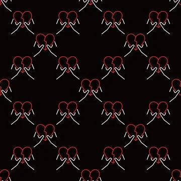 Broken Heart inside Hands vector Separation colored seamless pattern in lin.. Stock Illustration
