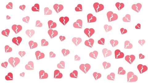 Broken Heart Pattern Animation Background for 2025 Design Projects Stock Footage 344875276