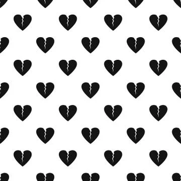 Broken heart pattern seamless イラスト素材