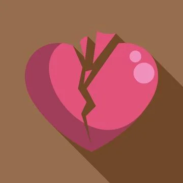 Broken heart representing lost love and sadness Stock Illustration