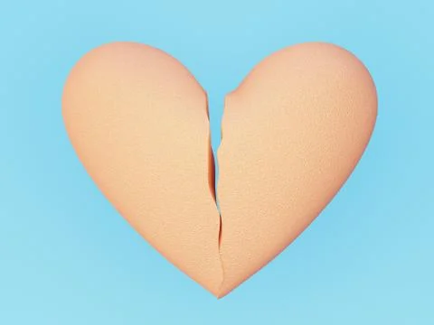 Broken heart shape classic. Fall out of Love abstract Stock Illustration