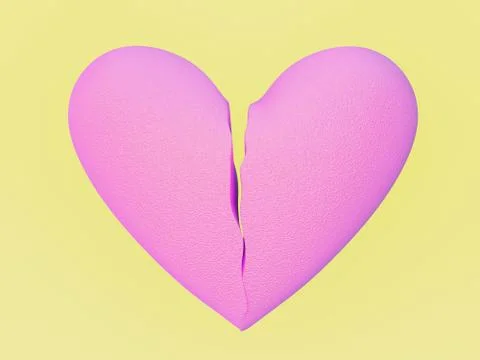 Broken heart shape classic Stock Illustration