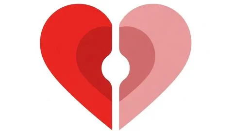 Broken heart symbol Illustrazione stock