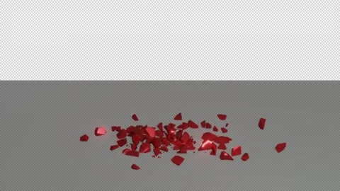 A broken heart (transparent background) Stock Footage 241172337