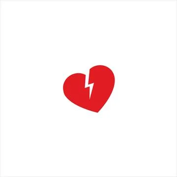 Broken heart vector icon. separation or divorce sign. breakup symbol, broken Stock Illustration