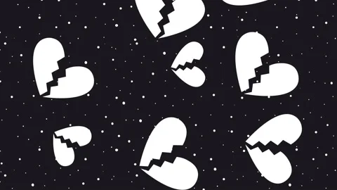 Broken heart. vector illustration Stock Footage 160385503