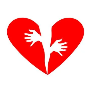 Broken heart vector illustration. Stock Illustration