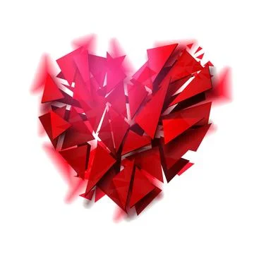 Broken heart on a white background Broken heart on a white background, vec... Stock Photos