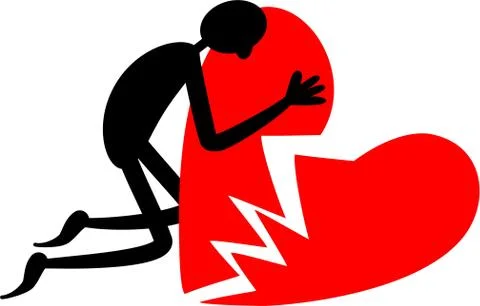 Broken Hearted Stock-Illustration