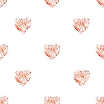 Broken Hearts Motif Seamless Pattern Stock Illustration