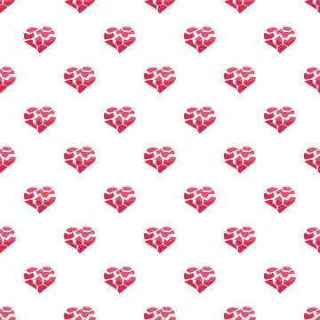 Broken hearts pattern symbolizing failed love relationships 스톡 일러스트