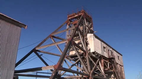 Broken Hill - Junction mine head from city side Stock Footage 44062603