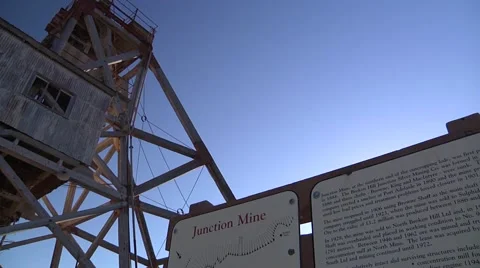 Broken Hill Junction mine pan from sign Stock Footage 44062033