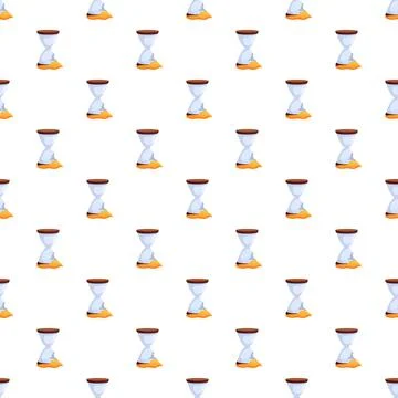 Broken hourglass pattern showing urgency and time loss Stock Illustration