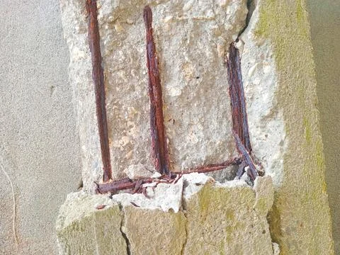 Broken house pillar Stock Photos
