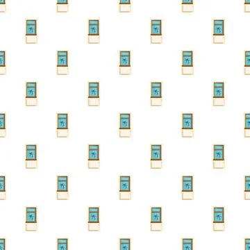 Broken house window damage seamless pattern background Stock Illustration