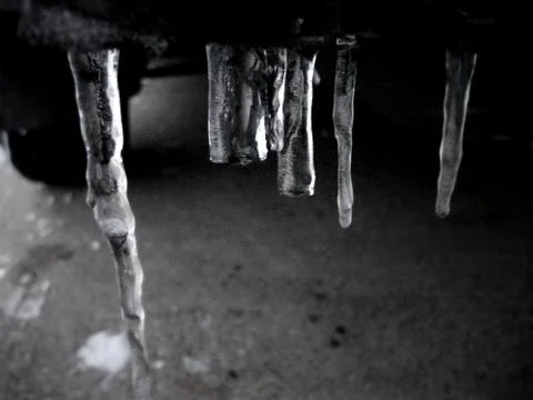 Broken icicles Stock Photos
