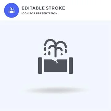 Broken icon vector, filled flat sign, solid pictogram isolated on white, logo 스톡 일러스트