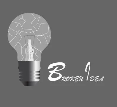 Broken idea Illustrazione stock