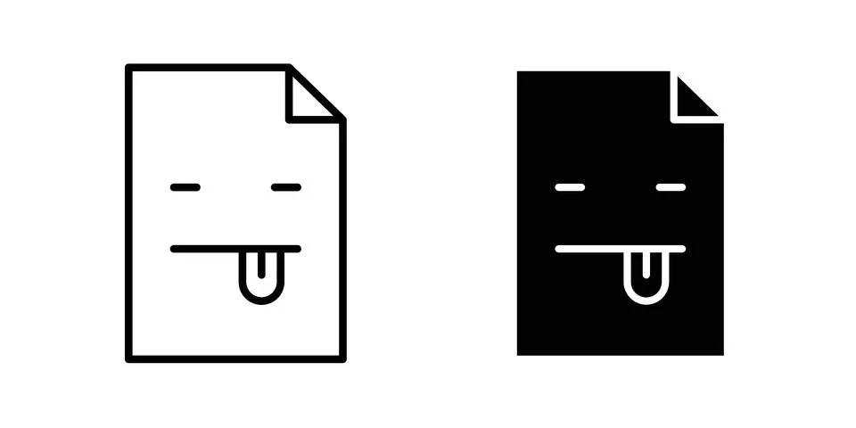 Broken Image icon silhouette vector set. thin line pack 스톡 일러스트