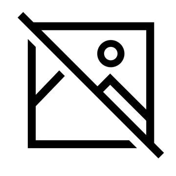 Broken image icon with slash symbol isolated on white background Stock Illustration