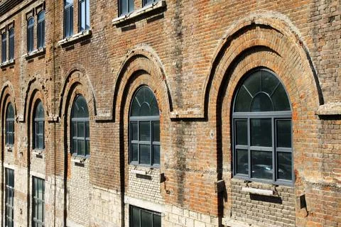 Broken industrial workshop Stock Photos