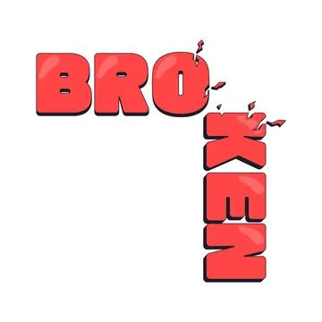 Broken internet reaction illustration Stock Illustration