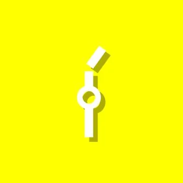 Broken item white icon with shadow Stock Illustration