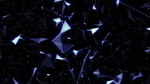 Broken items fly to the camera.Futuristic technology abstract background. Stock Footage 96909019