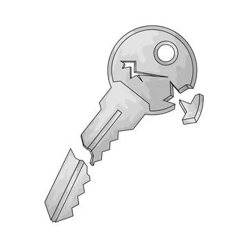 Broken Key illustration Stock Illustration