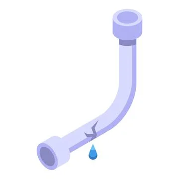 Broken kitchen pipe icon isometric vector. Repair dishwasher Stock Illustration