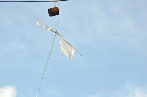 Broken kite Foto stock