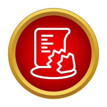 Broken laboratory beaker spilling liquid icon Stock Illustration