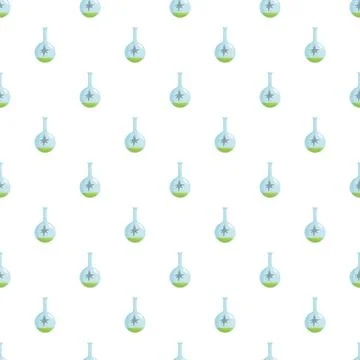 Broken laboratory flasks pattern with chemical liquid 스톡 일러스트