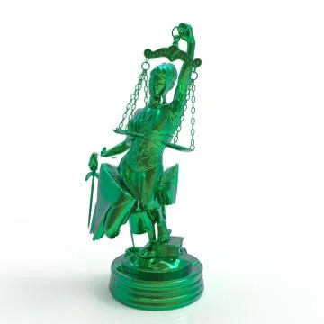 Broken lady of justice 3d rendering Stock Illustration