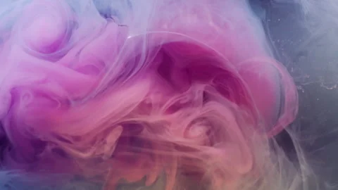 Broken lamp color smoke cloud ink glass swirl art Stock Footage 318121186