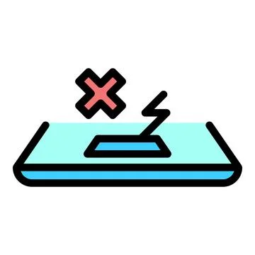 Broken laptop icon vector flat Illustrazione stock