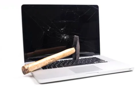 Broken laptop Stock Photos