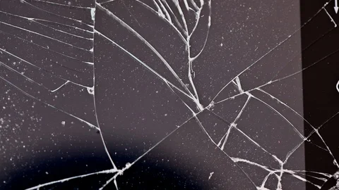 Broken LCD screen of the smartphone, faulty smartphone, Close up Stock Footage 106929000