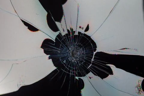 Broken lcd tft tn screen flat texture with crystal leakage and physical damag Stock Photos