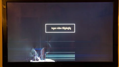 Broken LCD tv Stock-Fotos