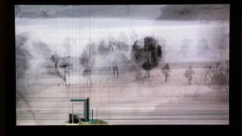 Broken LCD tv Stock-Fotos