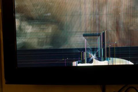 Broken LCD tv Stock Photos