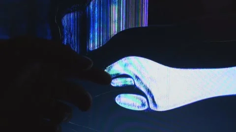 Broken lcd tv screen 4 Stock Footage 40681930