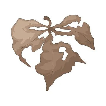 Broken leaf illustration Stock Illustration