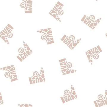 Broken leg dull or severe ache glyph vector seamless pattern 스톡 일러스트