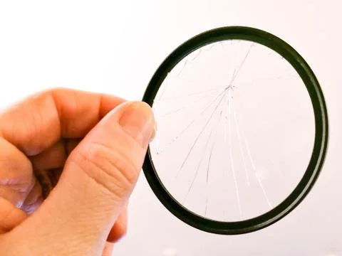 Broken Lens Filter Stock Photos
