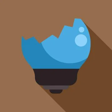 Broken light bulb icon representing failure and problems 스톡 일러스트