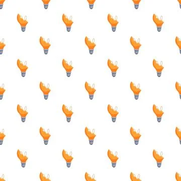 Broken light bulb idea pattern seamless background Stock Illustration
