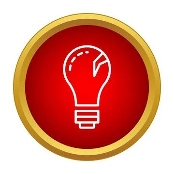 Broken light bulb representing bad idea or failure Stock Illustration